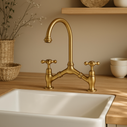 PB classic Rubinetto cucina nostalgico Bronzo con interasse variabile tra i 2 fori 18-25 cm 1208954352